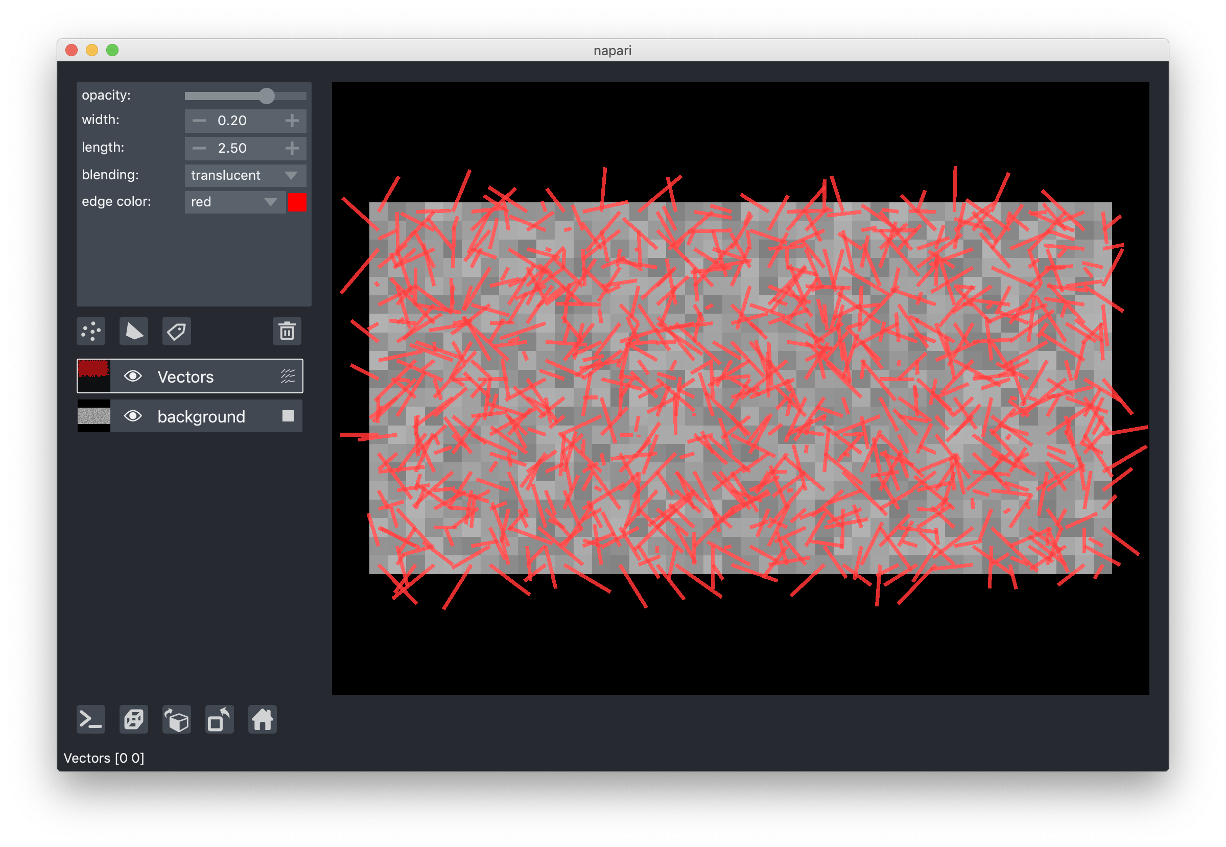 Using the vectors layer — napari