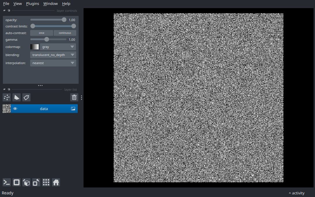 Interactive scripting — napari