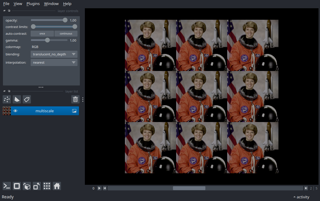 nD multiscale image non-uniform — napari