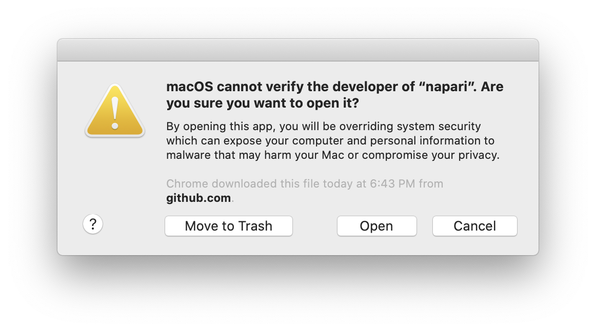 image: MacOS open bundle dialogbox