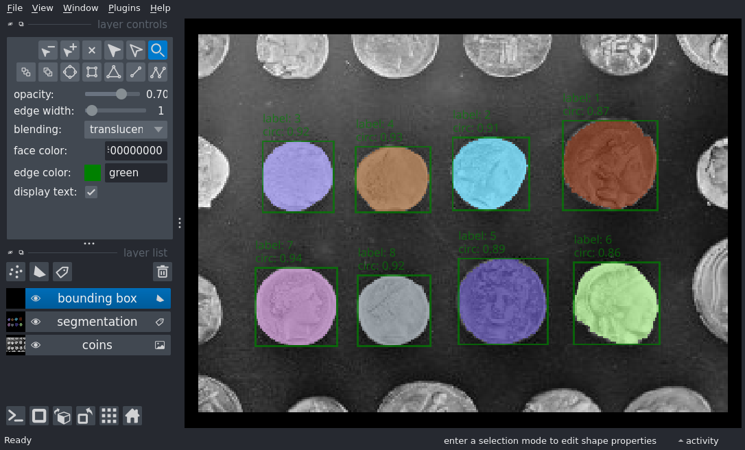 annotate segmentation with text