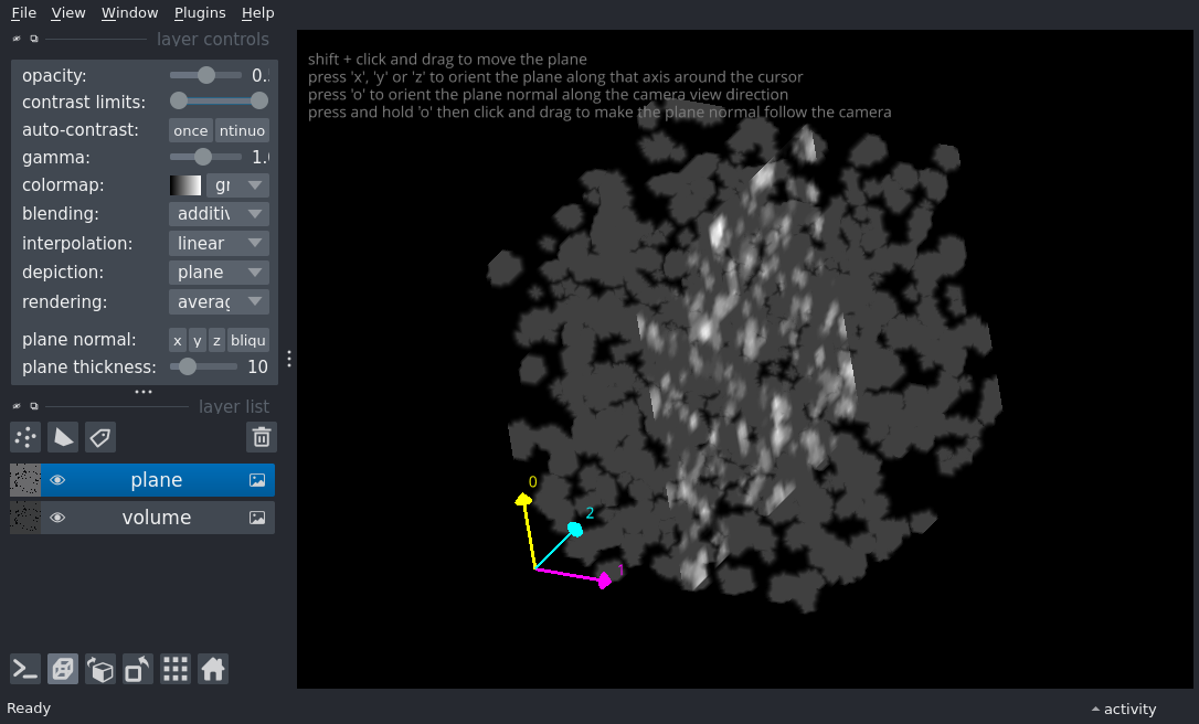 volume plane rendering