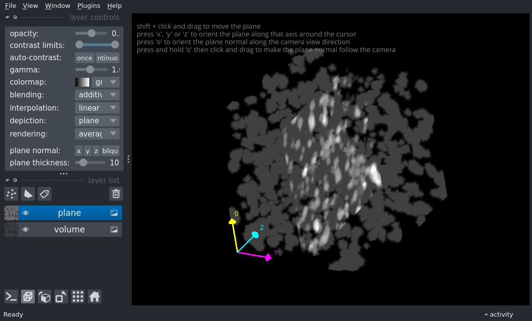 3Dimage plane rendering