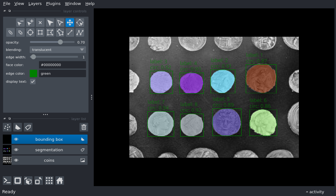 annotate segmentation with text